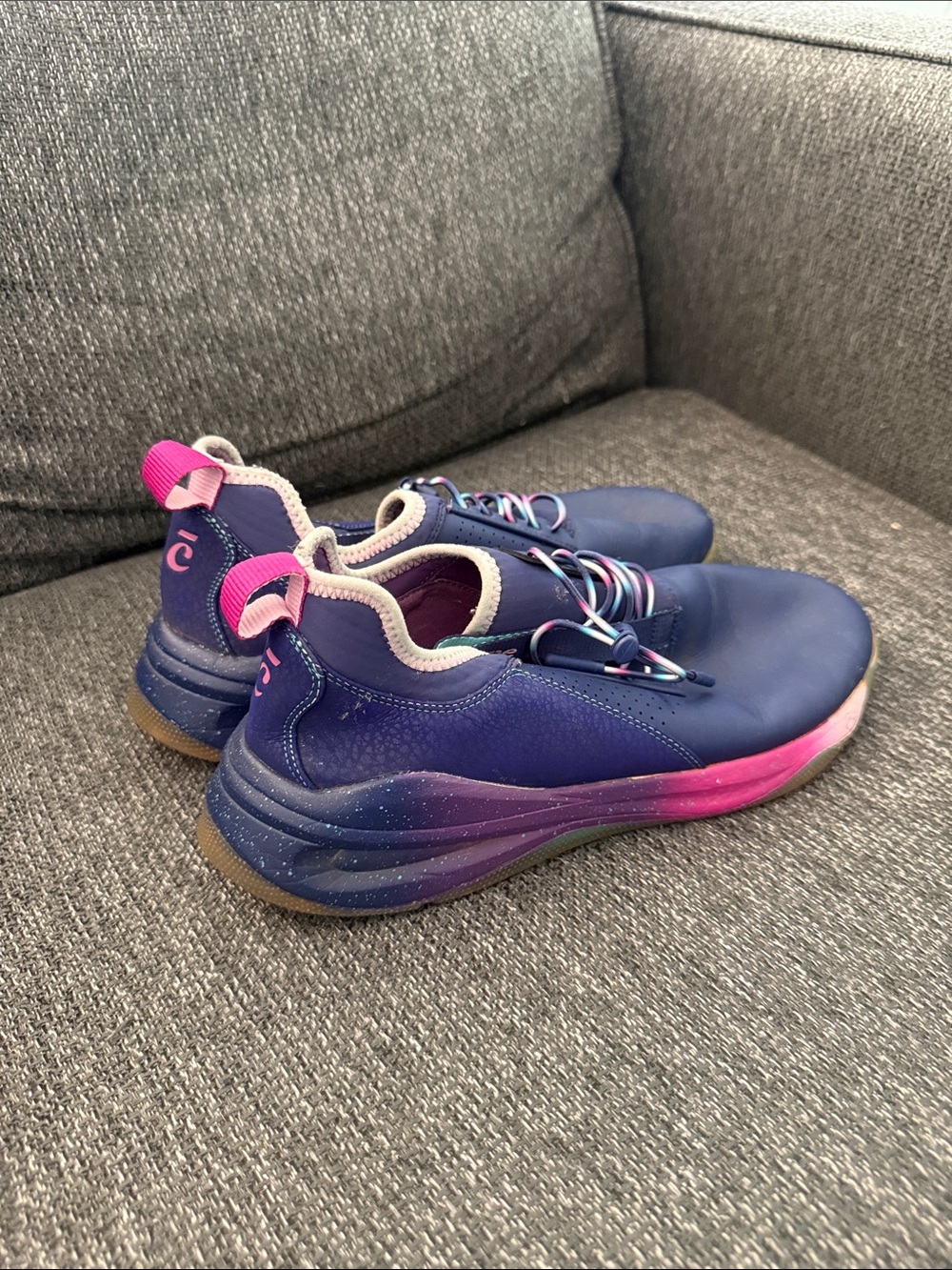 CLOVE Nursing Navy and Pink Athletic Sneakers